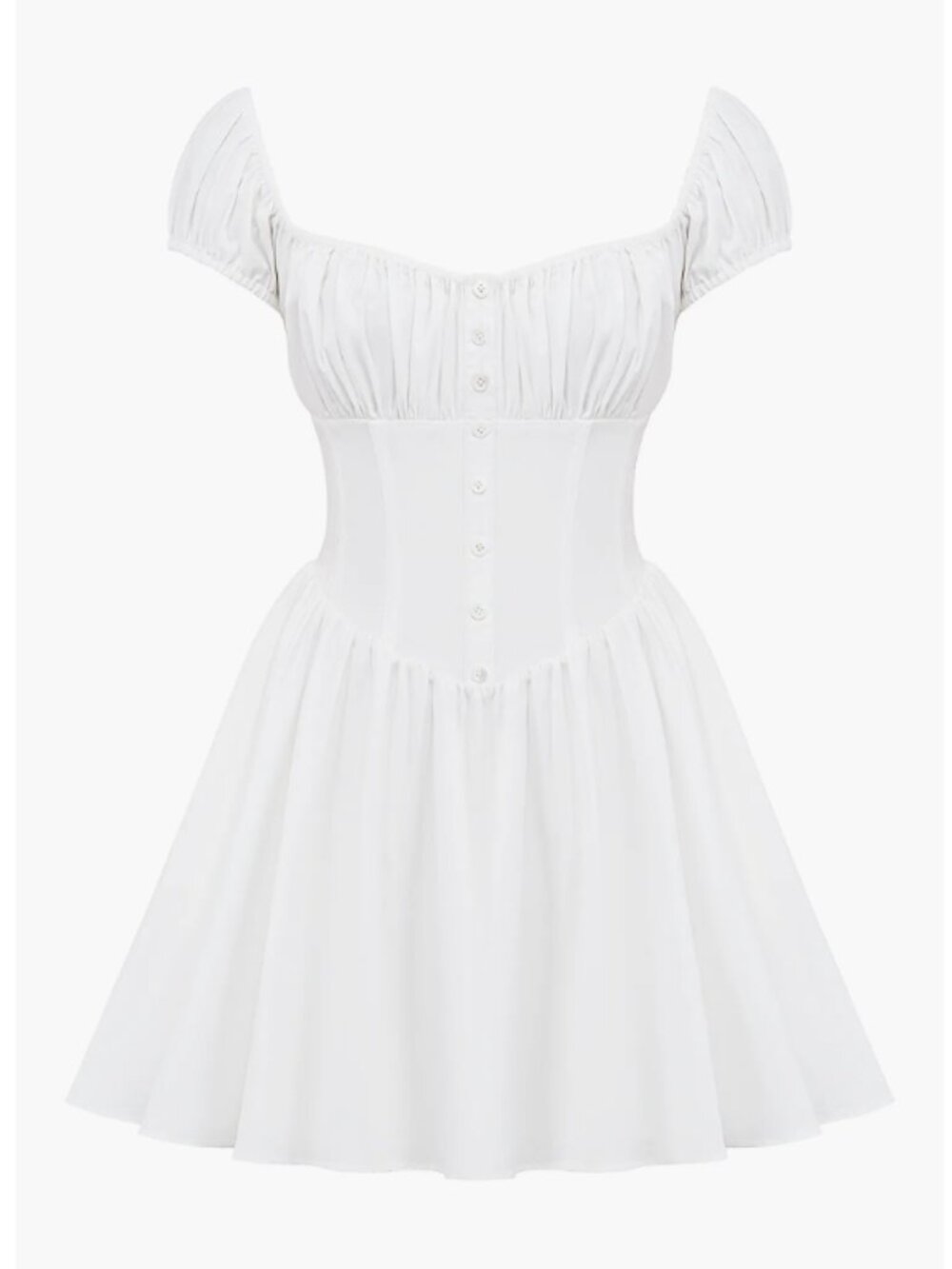 House of CB Nala White Fuller Cup Mini Dress NWT L